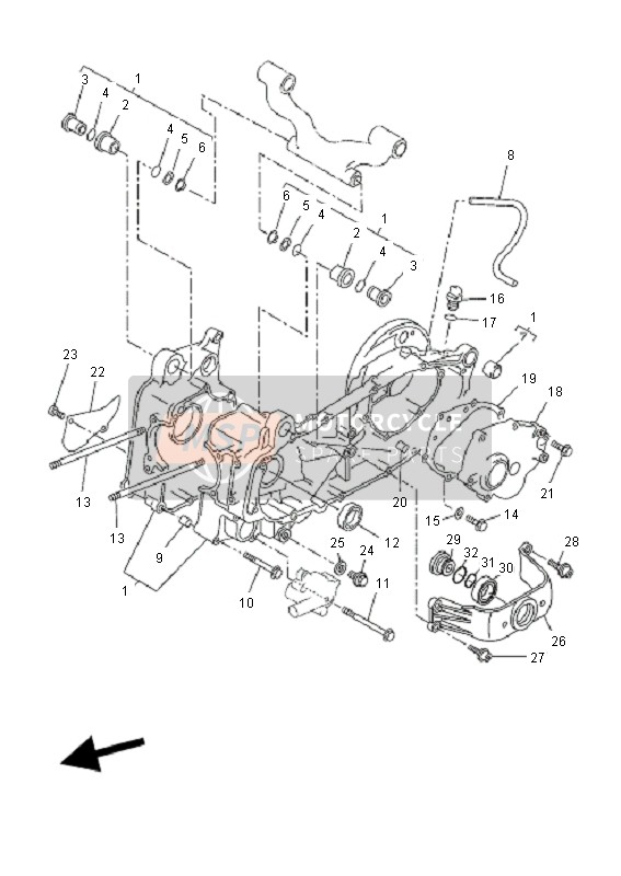 Yamaha VP250 X-CITY 2010 Crankcase for a 2010 Yamaha VP250 X-CITY